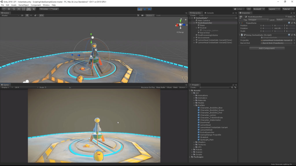 Unity engine and C# in game development